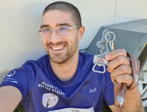 Courtney Hundermark runs a half marathon in the Kruger National Park and raises R22 300 for the Mouse-Free Marion Project